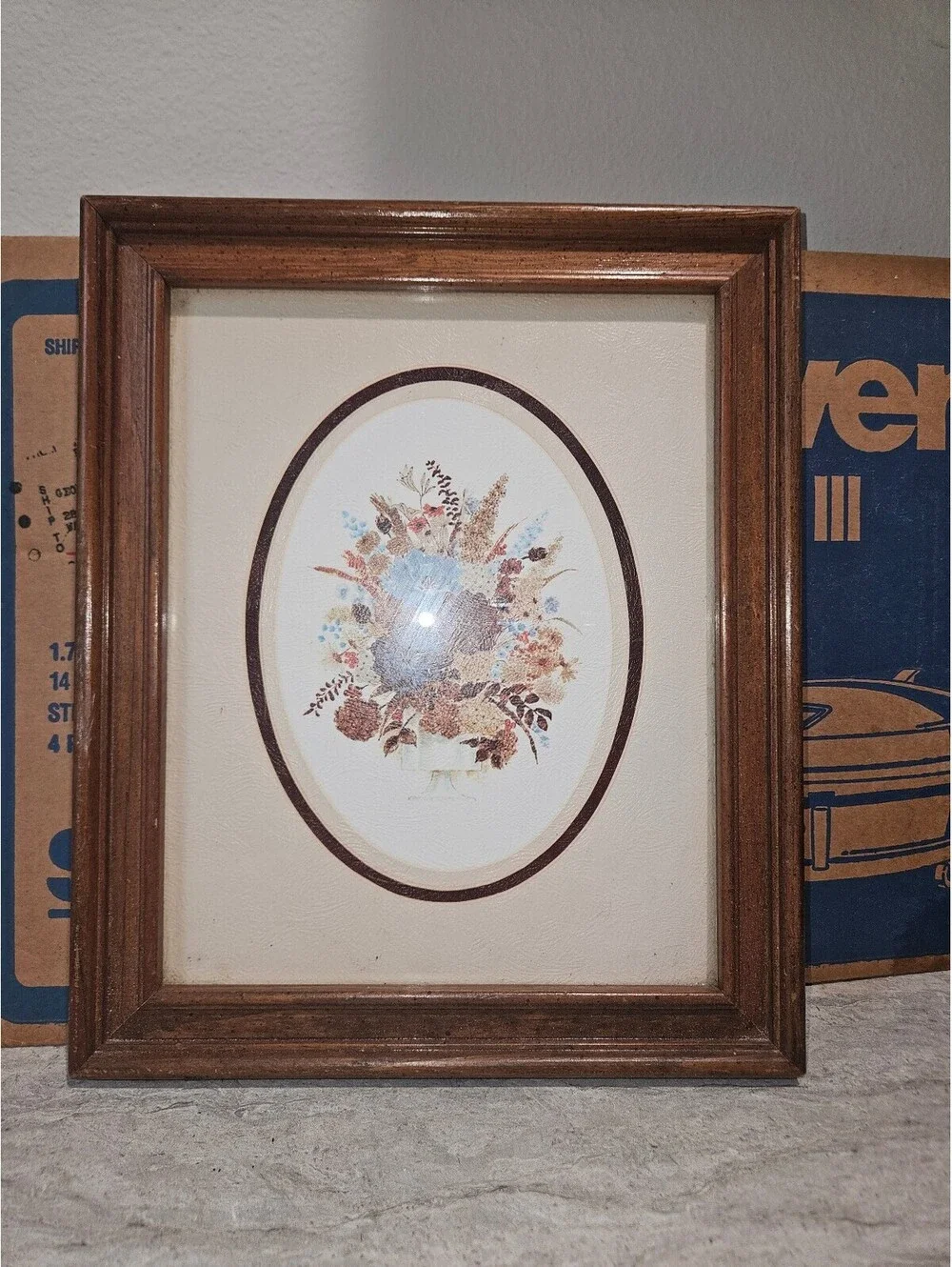 Vintage floral framed